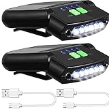 Liadance Hut Licht, Led-Scheinwerfer Clip Auf Cap Lichter USB Aufladbare Kopf Führte Nacht Super Helle Inspektion Lampe Für Angeln Camping-Reisen Schwarz-2st