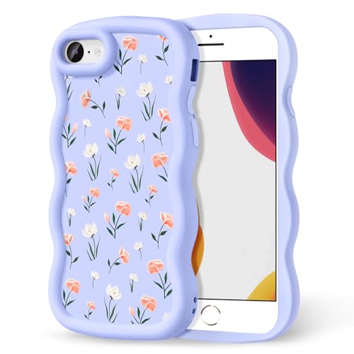 CASBST for iPhone SE/8/7 Phone Case, Curly Wavy Frame with Cute Pattern by CASBST - Used condition - US$7.47