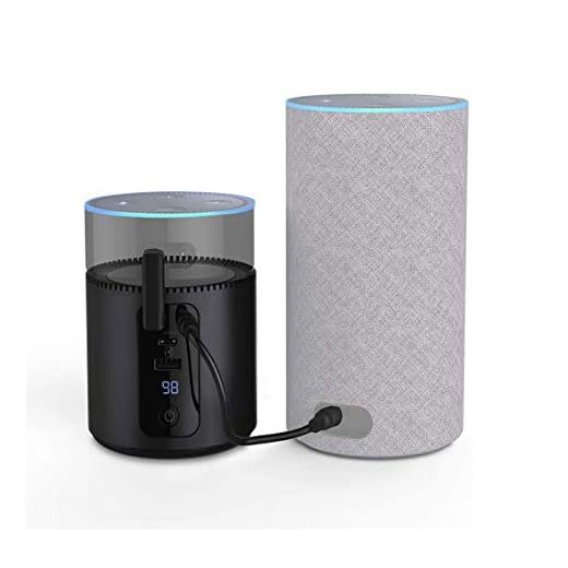 imuto Echo Battery, 20100mAh Portable Battery Base Charger with USB-C Input/Output Compatible for Echo Dot/Echo (Both 2nd gen), Echo Plus (1st gen), Smart Speakers, USB-Powered Devices and More
