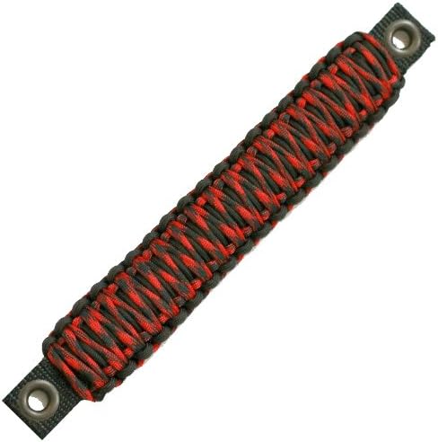 Bartact Rear Side Sound Bar Compatible with Jeep Wrangler Grab Handles Paracord JK - Black/Spiderbite Pair