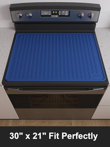 Stove Top Covers for Electric Stove, Food Grade Heavy Duty Silicone Glass Stove Top Cover Protector, Induction Cooktop Protector, Heat Resistant Range Ceramic Stove Top Covers Mat, Oven Cover