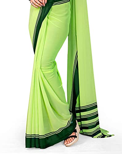 Image of Uniform Sarees Corp Women's Polyester, Cotton Saree With Blouse Piece