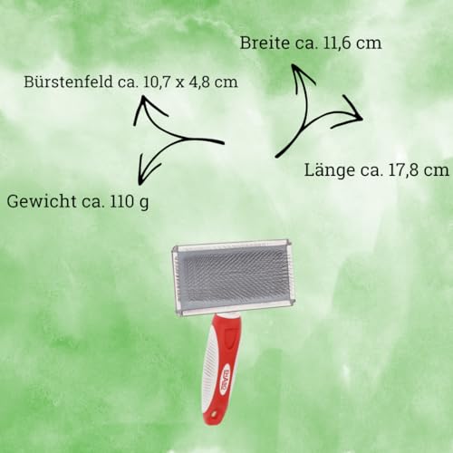 EHASO Softzupfbürste für Hunde in verschiedenen Größen (Medium, Feld 10,7 x 4,8cm, Länge 18cm)