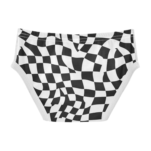 Wusikd Black White Checkered Boys' Underwear Cotton Boys Briefs Soft Toddler Underwear 2T2