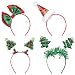 Frcolor Christmas Headbands, Christmas Tree Fashion Headband Santa Hat Xmas Bows Headbands Party Hats Holiday Headbands Christmas Accessory