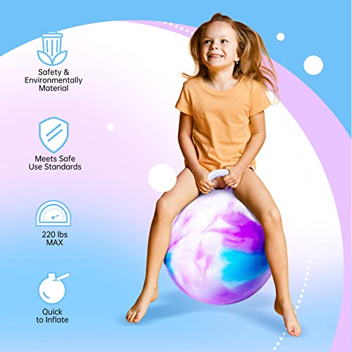 image for ZOOJOY Hopper Ball, Hopping Toys for Kids, 18inch Bouncy Ball with Han