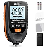 Neoteck Thickness Gauge Car Paint Coating Thickness Gauge Meter Meter Fe & NFe Probe Handheld with Backlight for Non-Destructively Measuring the Thickness of Coating and Painting 0-1500um