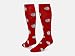 Red Lion Volleyball Printed Pattern Knee High Sports Soft Socks ( Red - Medium )