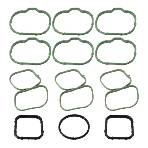 Image of HiSport Intake Manifold Gasket Set MS97118 Compatible with Ford Lincoln | Edge Flex Fusion Taurus Taurus X 2007-2012,Replacement for Mazda 6 CX-9 2007-2015,MKS MKT MKX MKZ 2007-2012 3.5L 24V