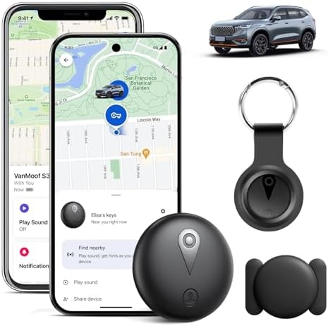 GPS-Tracker für Fahrzeuge mit Built in App (iOS＆Android) Echtzeit Air Tracker Tags Globale Abdeckung Verstecktes Auto Ortungsgerät Keine monatliche Gebühr oder Abonnement