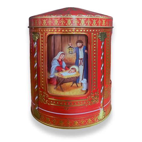 MediMuc Weihnachtskrippe Spieluhrdose - Dose, Gebäckdose,...