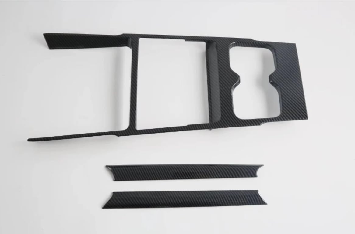 Compatible with BYD Shark 6 2024-2025 2026，Center Console Gear Shift Transmission Box Panel Cover Interior Frame Trims(Carbon Fiber Style)