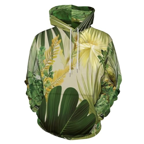 Survetements tops hip hop feuilles bohemes pull moderne au motif de plantes