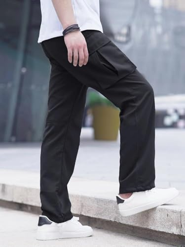 Image of LookMark Men's Cargo Pants Stylish and Comfortable | Men's Cargo Pants with Multiple Pockets | Ideal for Casual Wear, Outdoor Activities, and Everyday Use