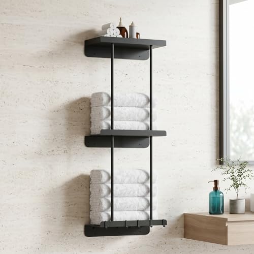 Porte-serviettes mural pour optimiser une petite salle de bain encombrée - 7