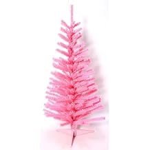Hobby Lobby Mini Christmas Tree, Unlit, 18-36 Inch, Available in Green, Pink, White, Perfect for Small Spaces, Bedroom, Desk, Countertop Pink, 36 Inch