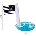 Moon Boat Inflatable Patriotic Pool Drink Holders - Fourth of July Party Supplies - American Flag Cupholder