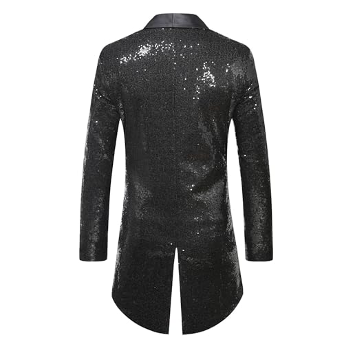 Maiyifu-GJ Mens Sequin Tailcoat Swallowtail Suit Jacket Party Show Tux Dress Coat2