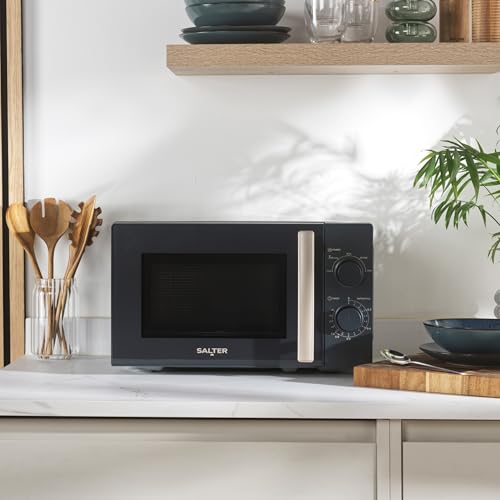 Salter Marino 4-Piece Kitchen Set – 1.7L 3KW Kettle, 925W 2-Slice Toaster, 20L Manual Microwave & Bread Bin/Tea/Coffee/Sugar Countertop Set, Easy Clean, Durable Blue/Grey Design - Image 7