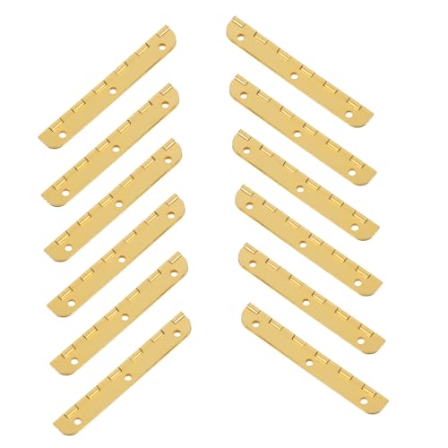 SOESFOUFU Jewelry Storage Box Metal Hinge Set Mini Hinges Continuous Piano Hinge for Crafts Jewelry Box Boxes Safe Sturdy Easy Installation Small Piano Hinge