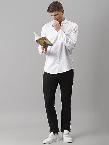 Image of Thomas Scott Men's | Solid | Full Sleeve | Regular Fit | Cotton Blend | Button Down | Single Pocket | Casual Shirt