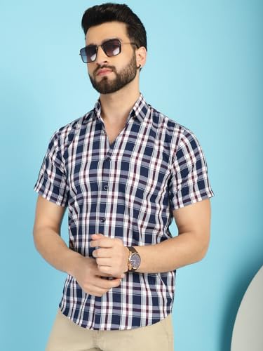 Image of Indian Needle Men's Checkered Regular Fit Shirts