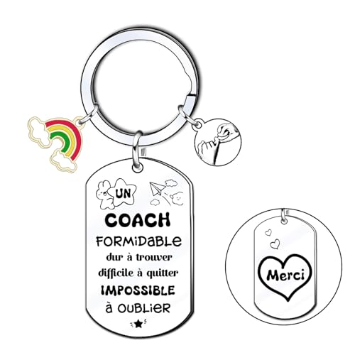 Porte-clés Personnalisé pour Coach,Cadeau pour Coach Sportif Porte-clés Coach foot cadeaux coachs sportif Homme Femme cadeau