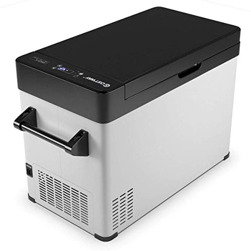 COSTWAY Portable Car Refrigerator, -13°F to 50°F, Electric 53-Quart Compressor Cooler Freezer