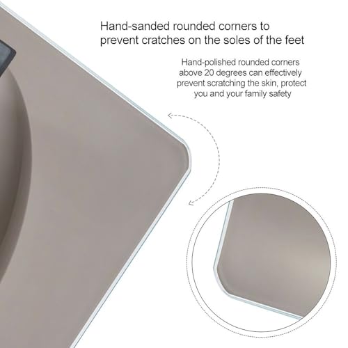 Báscula digital de baño Smiling Egg de vidrio templado miniatura 4