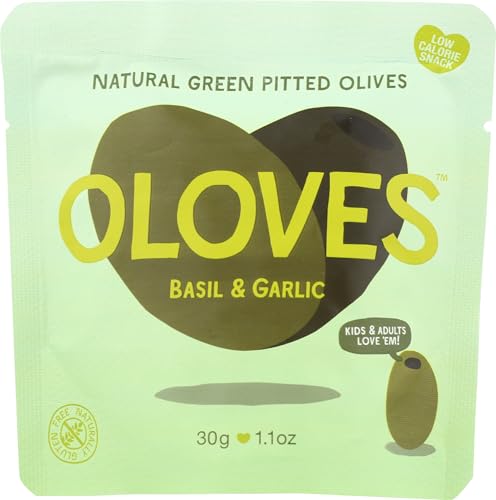OLOVES Green Olive Basil & Garlic Single Serve, 1.1 OZ (10 pack)
