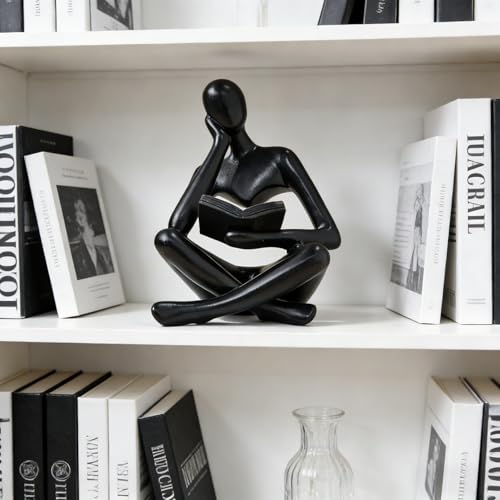 Figura Decorativa Estatua Pensador Arte Abstracto Negra miniatura 6