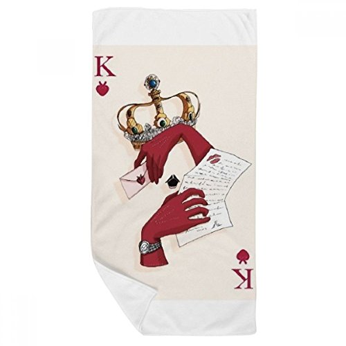 Serviette de Bain Coeur K en Textile Doux Supérieur Multicolore - 2