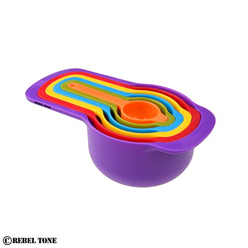 Measuring Cups And Spoons - Set Of 6 - That Can Be Nested To Save Space - Easy To Clean, Dishwasher Safe - Durable2 Cup,1 Cup.) #TOP2