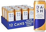 Dash Water Mango - 12 x Mango Flavoured Sparkling Spring Water - NO Sugar, NO Sweetener, NO Calories - Infused with Wonky Fruit (12 x 330ml cans)