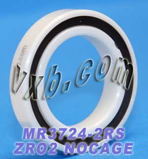MR3724-2RS Full Complement Ceramic Sealed Bearing 24x37x7 ZrO2 Ball