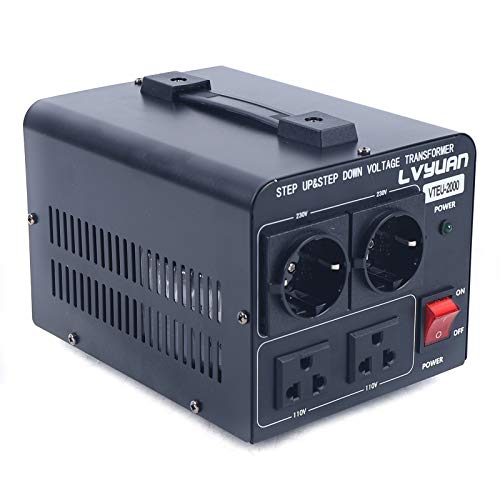 Transformateur de tension 2000W convertisseur 110V 230V 50Hz 60Hz prises UE