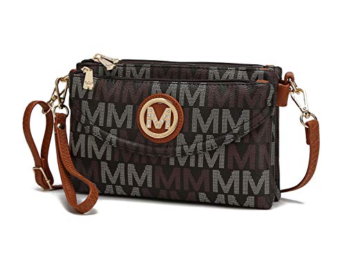 MKF Collection Bolsa tiracolo feminina com alça de pulso, bolsa de ombro de couro vegano da Mia K, Ishani Brown