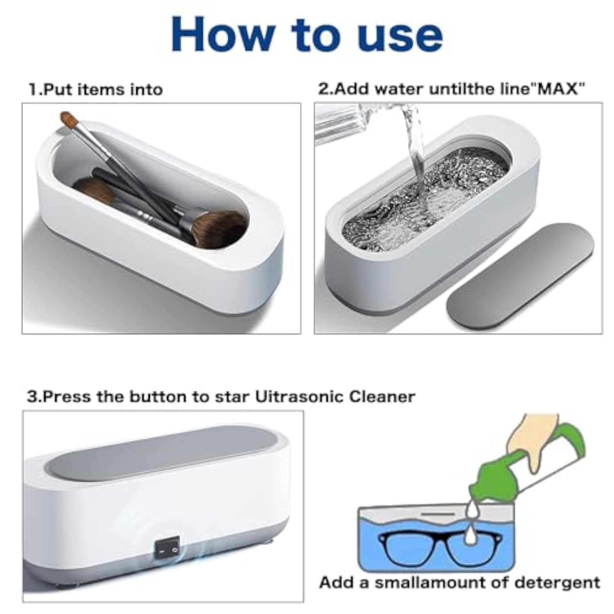 Ultrasonic Glasses Cleaner for Jewelry and Accessories