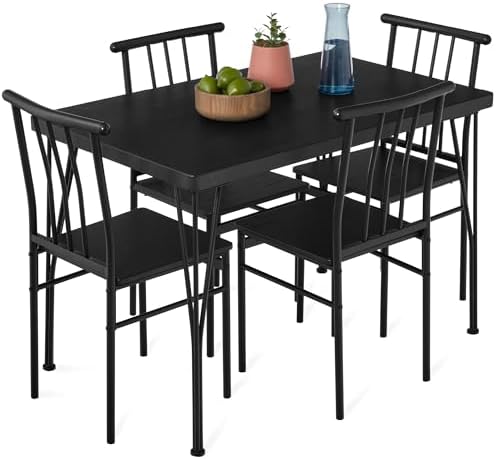 Amazon.com - ELRINA Super Stable Dining Table Set for 4, 5-Piece ...