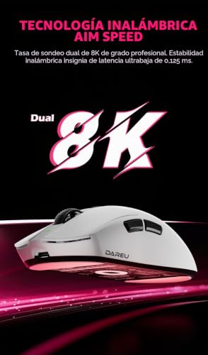 Ratón para juegos DAREU AE6 Pro: Ligereza extrema y sensor PAW3950 30K 6