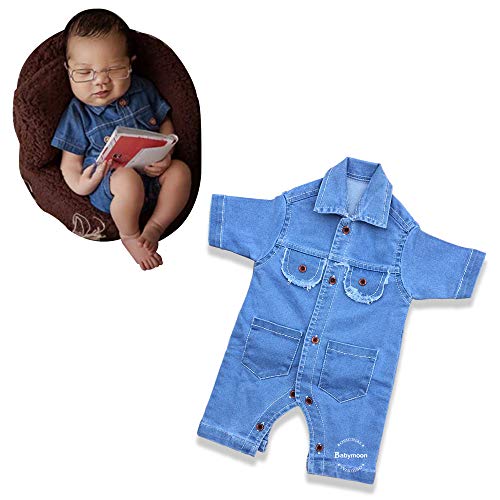 Image of BabyMoon NewBorn Photography Props Baby Photoshoot Props Costume Baby Props for Photoshoot (Denim)
