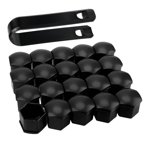 20 pcs Capuchon d'écrou de Roue 19mm, Cache Ecrou Roue Voiture Universel, Capuchons de Boulon de Roue en Plastique ABS, Cache Ecrou 19mm avec Outil de...