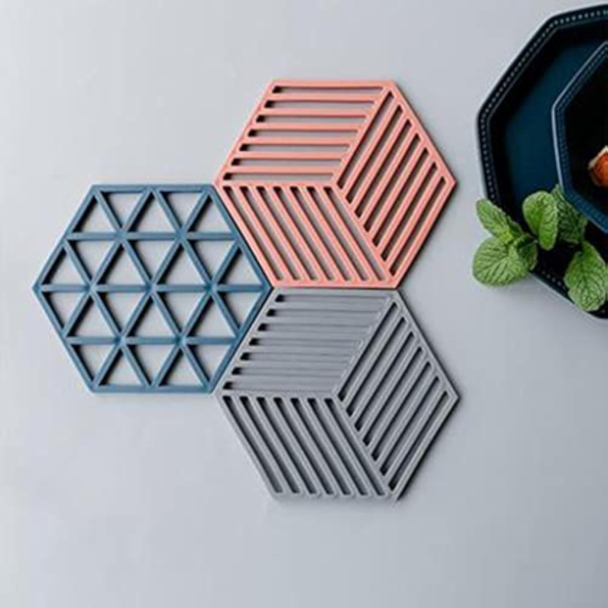 Dark Red Triangle Coasters for Kitchen and Office