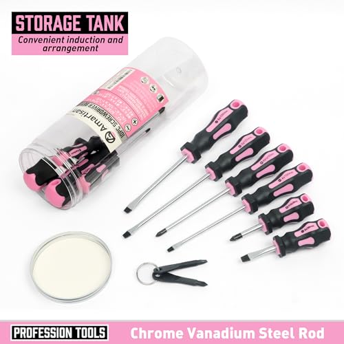 Image of Amartisan 10-Piece Magnetic Screwdrivers Set, 5 Phillips and 5 Slotted Tips Professional Cushion Grip Screwdriver Set