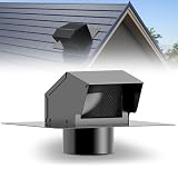6 Inch Roof Exhaust Vent Cap - Heavy Duty Steel Roof Vent Cap with Damper, Roof Dryer Vent for Bathroom, Kitchen, Attic, Removable Roof Vents Featuring High Airflow Ventilation System