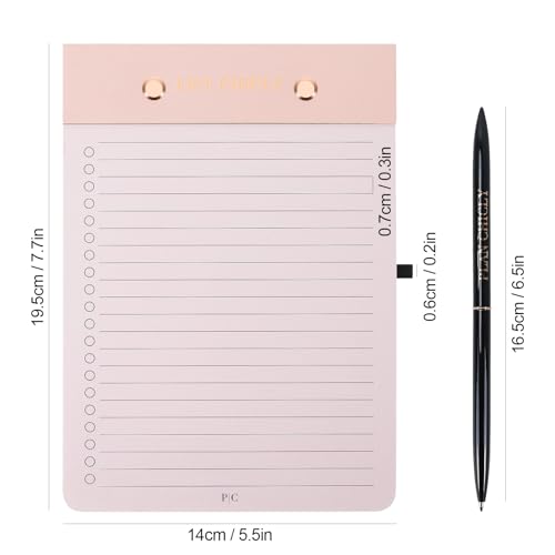 Bloc-notes ligné pour ne plus perdre son stylo grâce à la boucle élastique rose