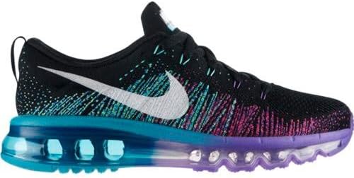 Amazon Nike ナイキ ランニングシューズ フライニット マックス レディース ブラック ホワイト パープルベノム グリーン 4 24 ランニング