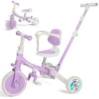 KIDIZ® 5in1 Kinderfiets - Loopfiets - Driewieler - Roze