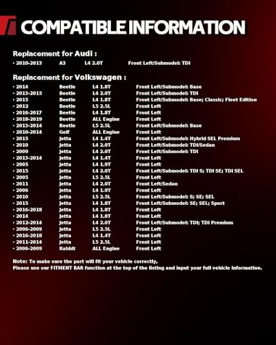 Image of Torchbeam Front Brake Caliper Left for Volkswagen 2005-2014 Jetta 2.5L, Volkswagen 2013-2018 Jetta 1.4T, Volkswagen 2014-2018 Jetta 1.8T, Front Left Caliper Replace # 19B2974