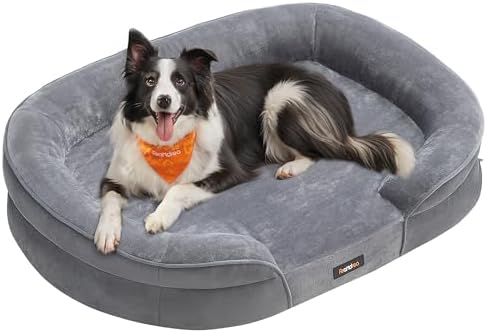 Feandrea Cama para Perros Grandes, 91 x 68 x 18 cm, Ortopédica, E...